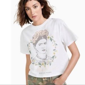 Frida Khalo Viva La Vida Crop Top - Size Small